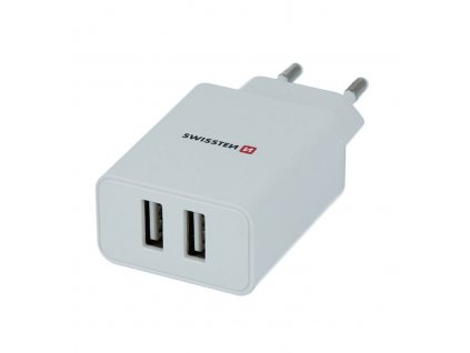 Swissten síťový adaptér Smart IC 2x USB 2,1A POWER (eko balení)