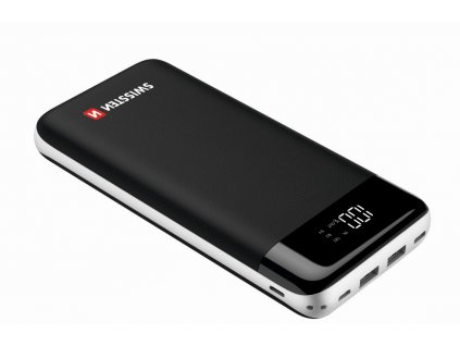 Swissten Black Core powerbanka 30000 mAh QI+QC+PD 18W