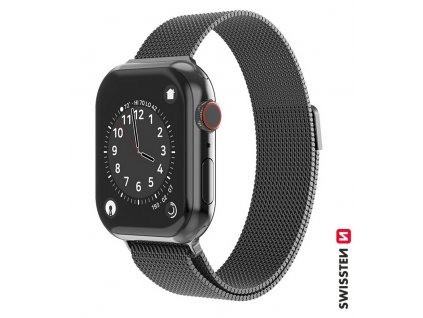 Swissten řemínek pro Apple Watch Milánský Tah 42-44mm černý