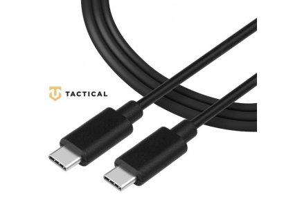 Tactical Smooth Thread datový a nabíjecí kabel USB-C/USB-C 2m Černý