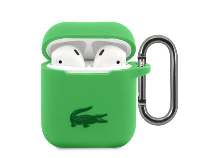 Lacoste Liquid Silicone Glossy Printing Logo Pouzdro pro Airpods 1/2 Green