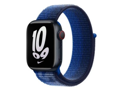 Apple nylonový řemínek pro Apple Watch 45mm Game Royal/půlnočně námořnický Nike