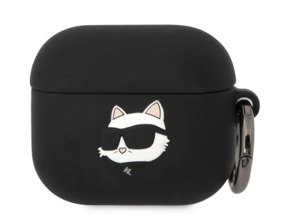 Karl Lagerfeld 3D Logo NFT Choupette Head Silikonové Pouzdro pro Airpods 3 Black