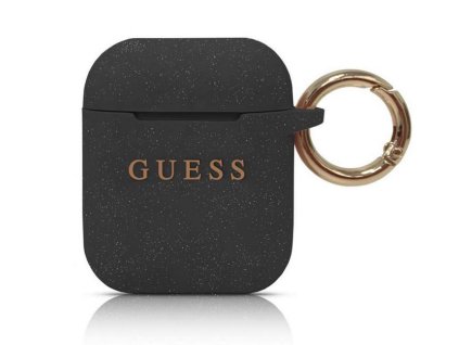 Guess Silikonové Pouzdro pro Airpods 1/2 Black