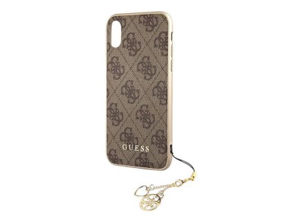 Guess Charms Hard Case 4G Brown Kryt pro iPhone XR