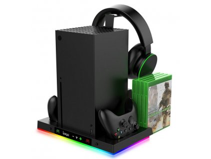 iPega Multifunkční Nabíjecí RGB Stojan s chlazením pro Xbox Series X (XBX023S)