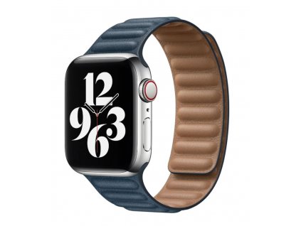 Apple řemínek kožený tah 41/40/38mm baltsky modrý - S/M