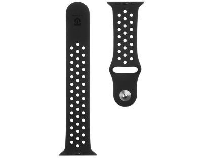 Tactical Double silikonový řemínek pro Apple Watch 1/2/3/4/5/6/7/8/SE 38/40/41mm Černá
