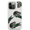 Lacoste Liquid Silicone Allover Pattern Kryt pro iPhone 13 Pro White