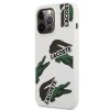 Lacoste Liquid Silicone Allover Pattern Kryt pro iPhone 13 Pro White