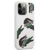 Lacoste Liquid Silicone Allover Pattern Kryt pro iPhone 13 Pro Max White