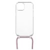 FIXED kryt Pure Neck s růžovou šňůrkou na krk pro iPhone 11 Čiré