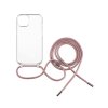 FIXED kryt Pure Neck s růžovou šňůrkou na krk pro iPhone 11 Čiré