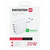 Swissten síťový adaptér 4x USB 4A 20W bílý