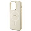 Guess PU Saffiano MagSafe Zadní Kryt pro iPhone 15 Pro Max Beige