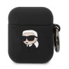 Karl Lagerfeld 3D Logo NFT Karl Head Silikonové Pouzdro pro Airpods 1/2 Black