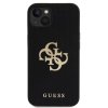 Guess PU Perforated 4G Glitter Metal Logo Zadní Kryt pro iPhone 15 Black