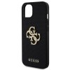 Guess PU Perforated 4G Glitter Metal Logo Zadní Kryt pro iPhone 15 Black