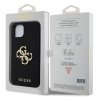Guess PU Perforated 4G Glitter Metal Logo Zadní Kryt pro iPhone 15 Black