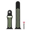 Swissten řemínek pro Apple Watch Silikonový - Sport 38/40/41mm černo/zelený