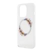 Guess PC/TPU Flowers Ring Glossy Logo MagSafe Zadní Kryt pro iPhone 15 Pro Transparent