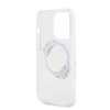 Guess PC/TPU Flowers Ring Glossy Logo MagSafe Zadní Kryt pro iPhone 15 Pro Transparent