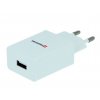 Swissten síťový adaptér Smart IC 1x USB 1A Power + datový kabel USB/C 1,2m bílý
