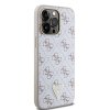 Guess PU Leather 4G Triangle Metal Logo Zadní Kryt pro iPhone 15 Pro Max White
