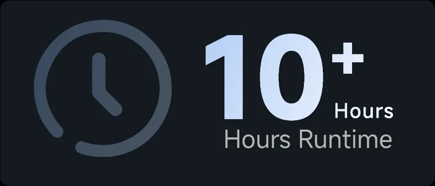 Více než 10 hodin provozu