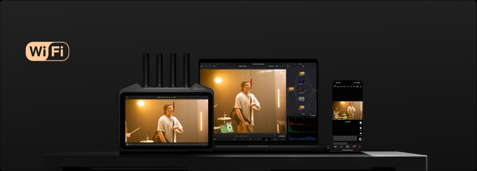 Wi-Fi pro živé vysílání a Camera to Cloud