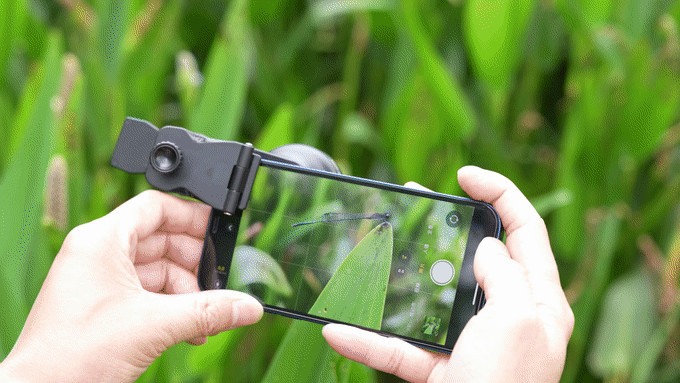 Apexel 100mm Ultra Macro objektiv na mobil se sadou CPL a Star filtrů (52mm) – Pět až jedenáct centimetrů prostoru.