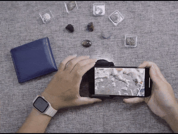 Apexel JeweLens MS120 mikroskop na mobil a lupa s LED a UV světlem – Pozorujte očima. Uložte do telefonu.