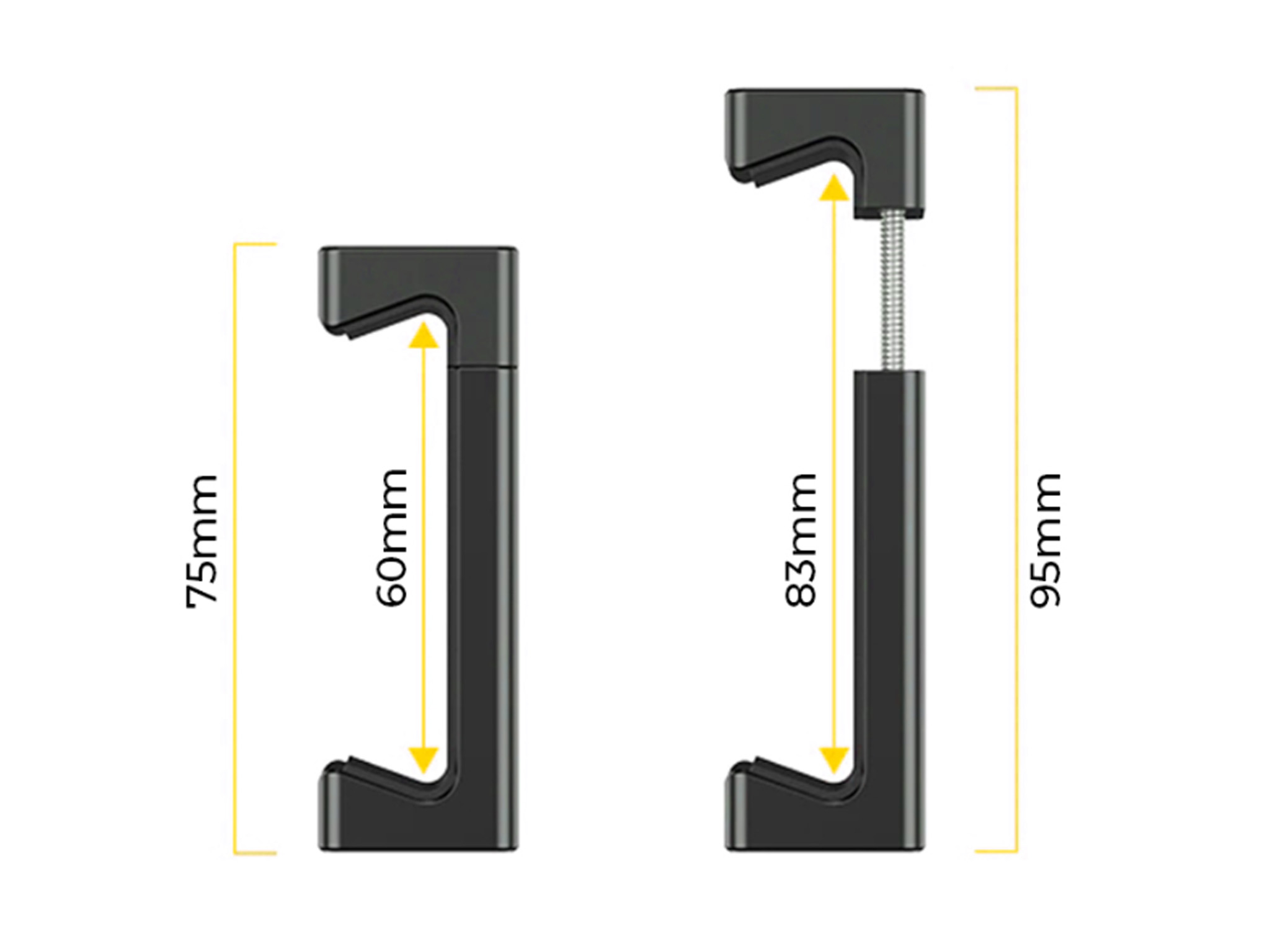 Spannweite der Apexel Smartphone-Klemme: 60 bis 83 mm