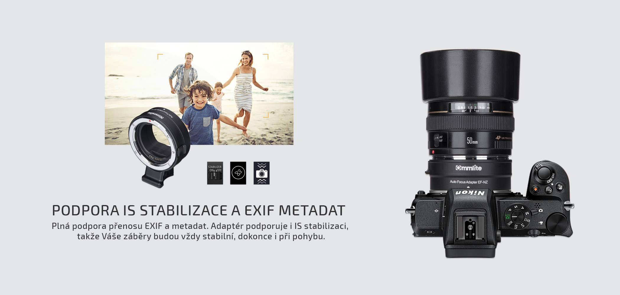 film-technika-commlite-cm-ef-nz-adaptér-exif-stabilizace