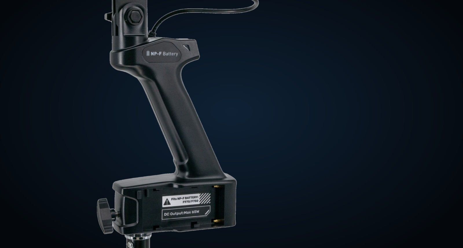 Grip bateryjny do lampy S60 ze slotem NP-F
