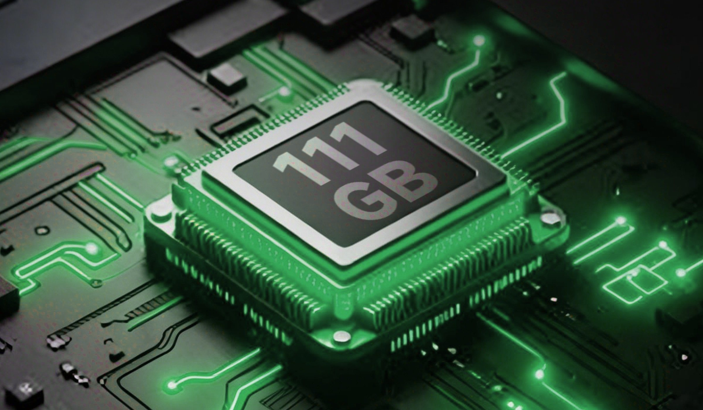 Vestavěné úložiště s přibližně 111 GB dostupného prostoru