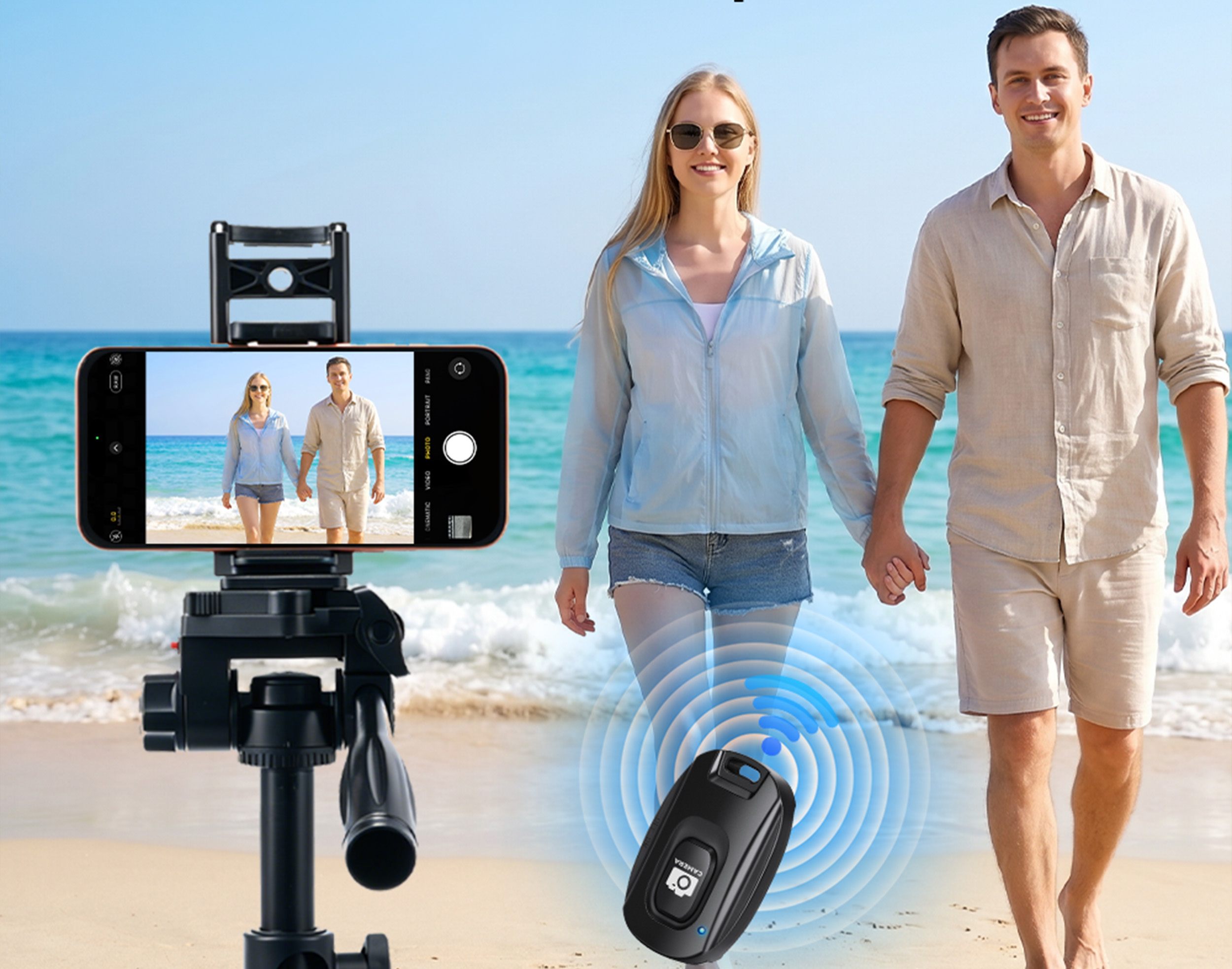 Použití stativu K&F Concept S254A1 se smartphonem pro společné fotografie na cestách