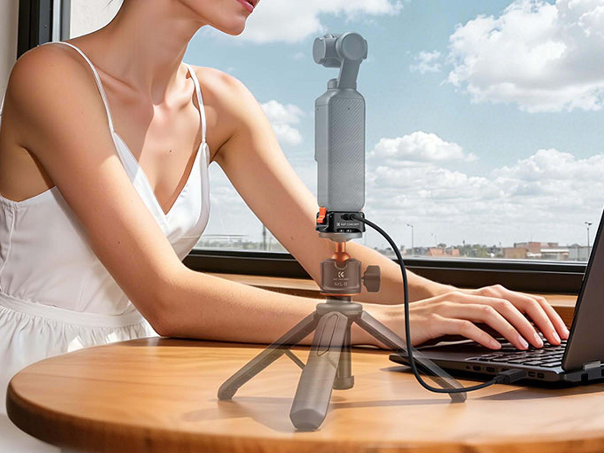 Nabíjení DJI Osmo Pocket během natáčení