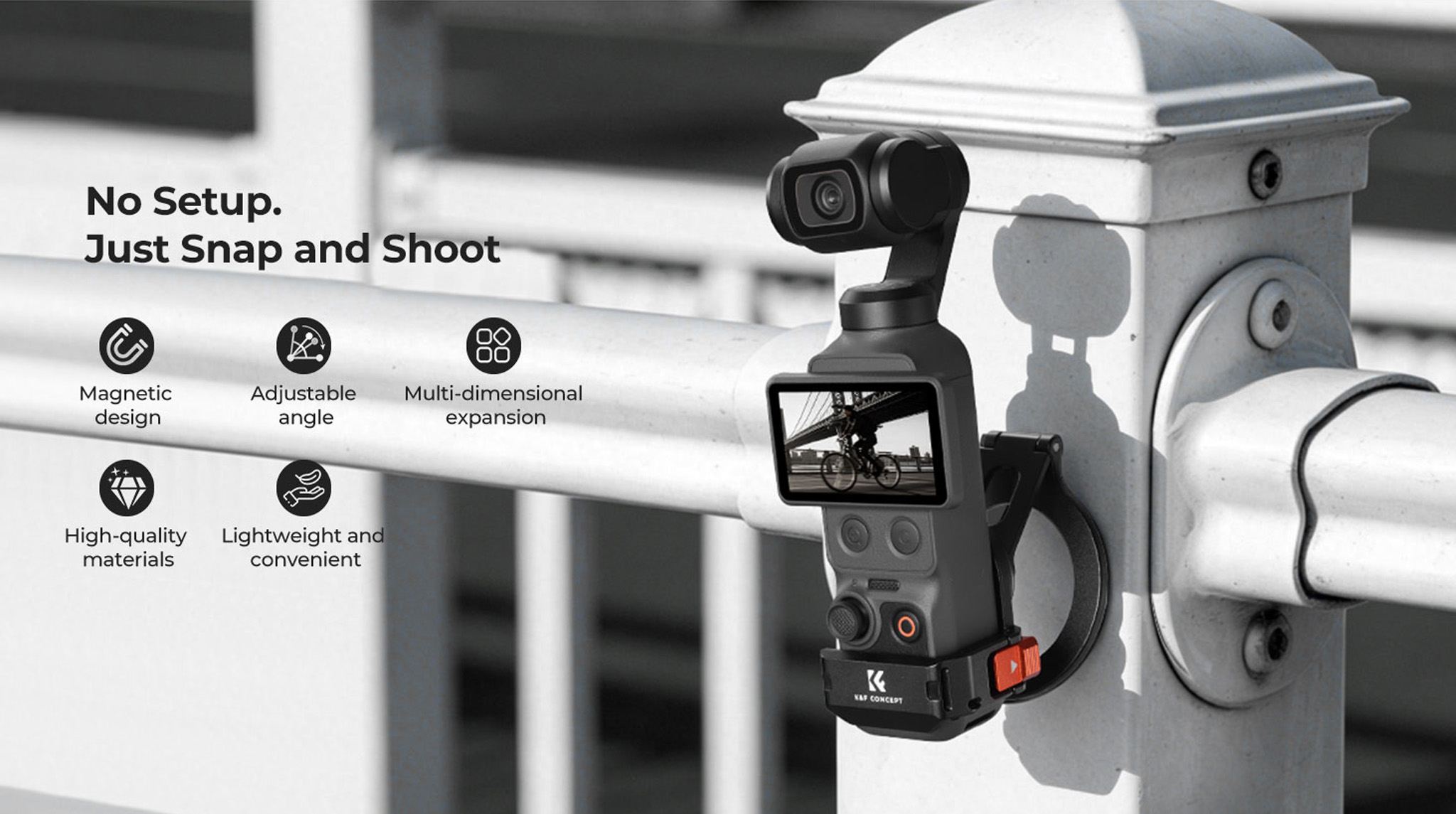 KF Concept magnetická rozšiřovací klec pro DJI Osmo Pocket 4 a Pocket 3