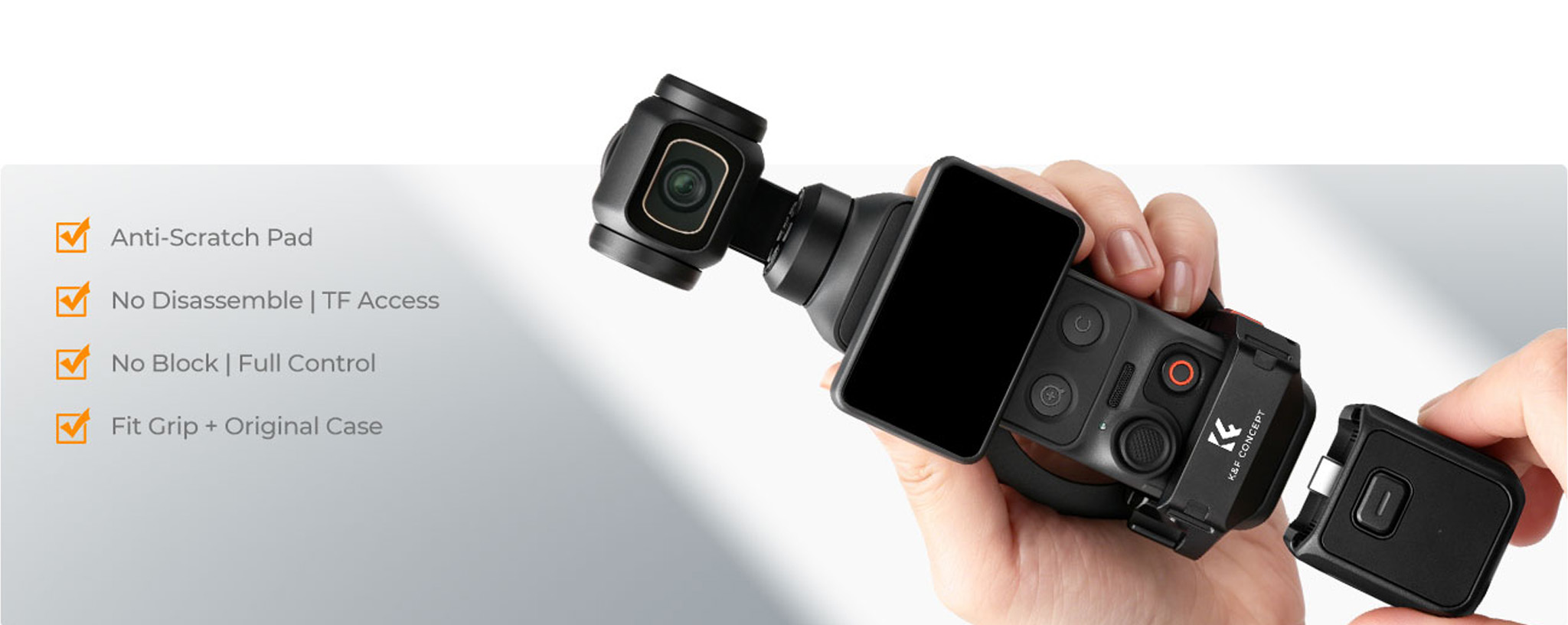 Přístup k ovládání a paměťové kartě DJI Osmo Pocket