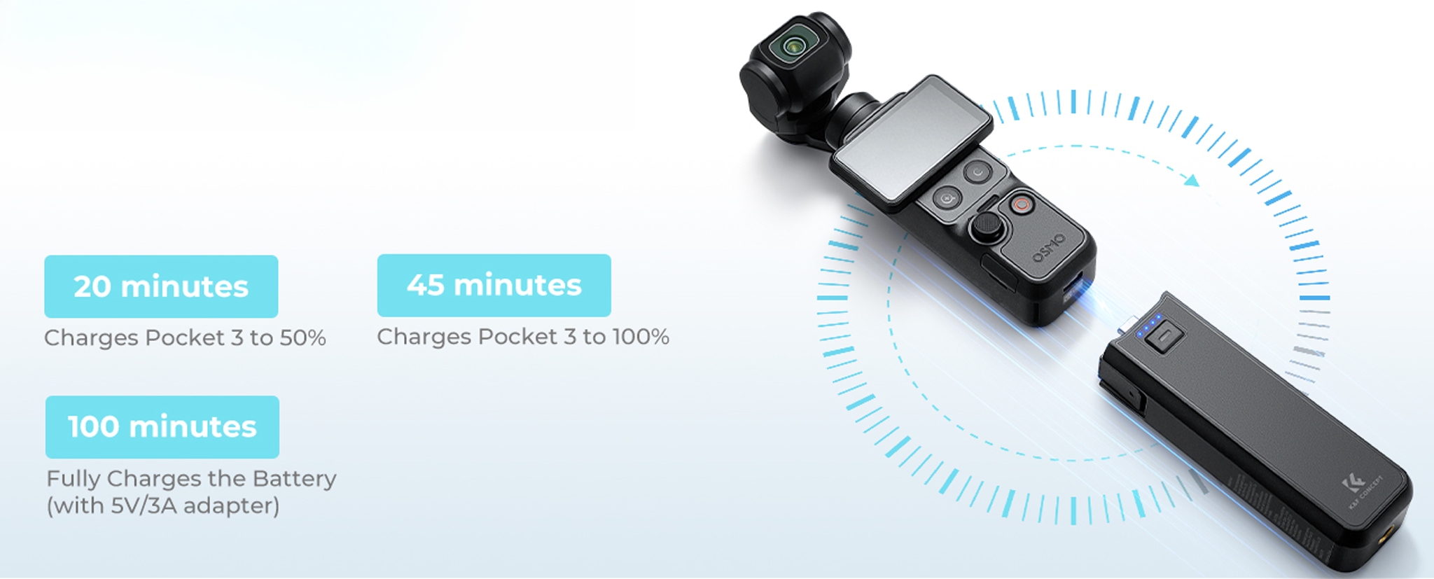 Rychlé nabíjení DJI Osmo Pocket pomocí bateriové rukojeti