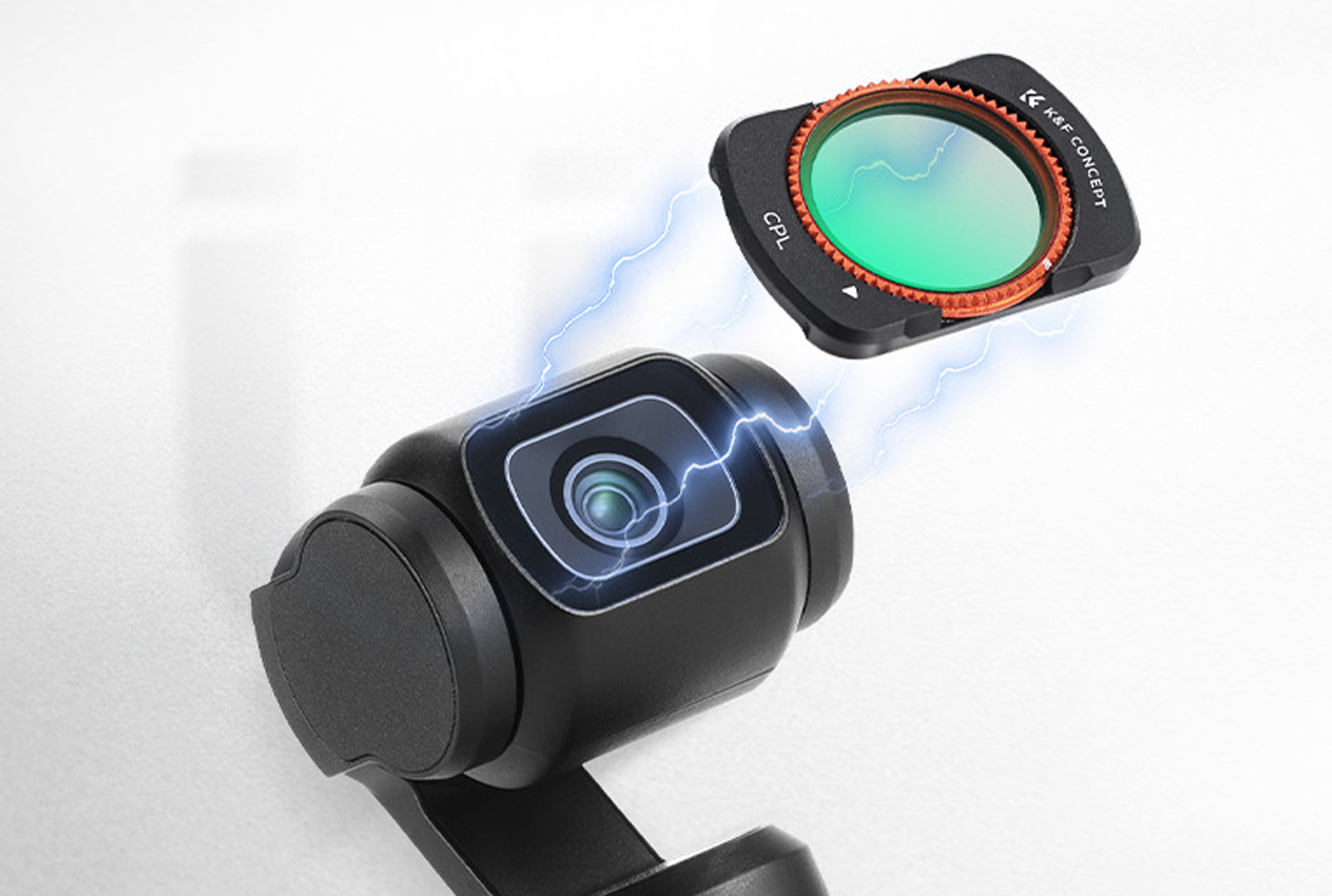 Magnetické uchycení CPL filtru na objektiv DJI Osmo Pocket
