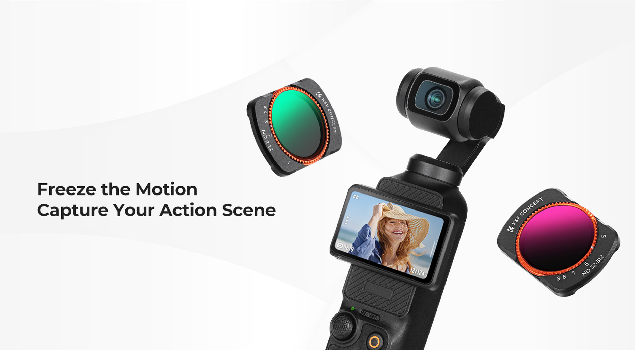 Sada variabilních ND filtrů K&F Concept Nano-Klear ND2–32 a ND32–512 pro DJI Osmo Pocket 4 a 3