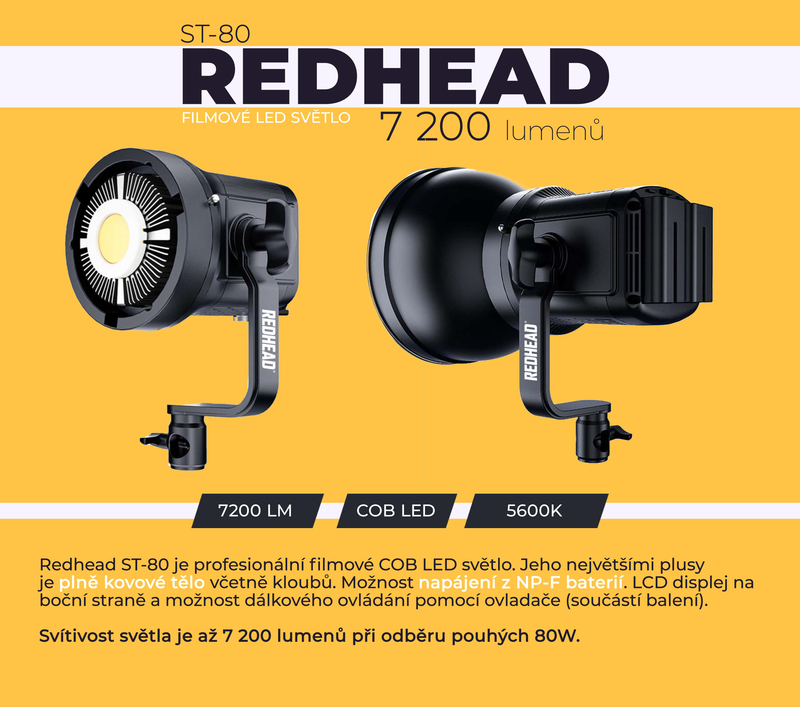 redhead-st80-cob-led