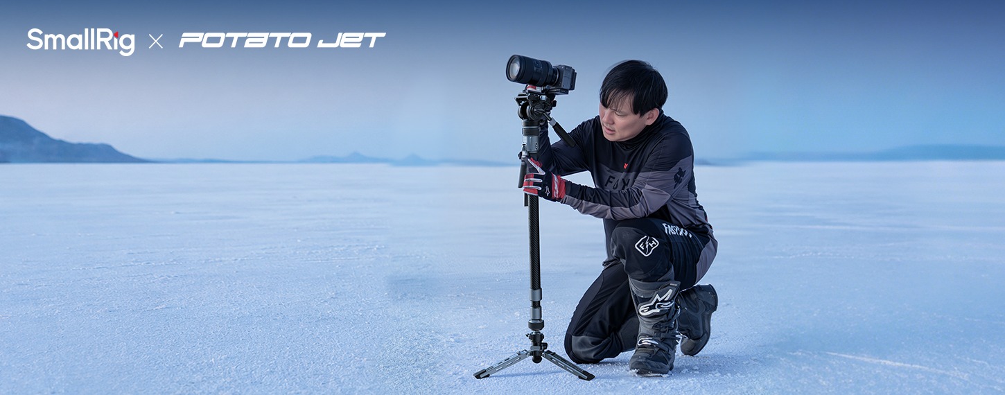 SmallRig x Potato Jet TRIBEX PRO hydraulický monopod při natáčení