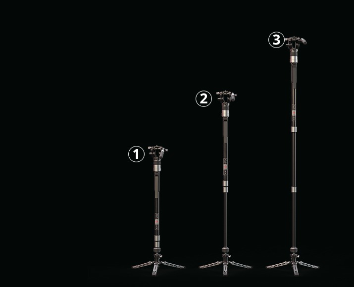Einstellbare Höhe des SmallRig TRIBEX PRO Monopods