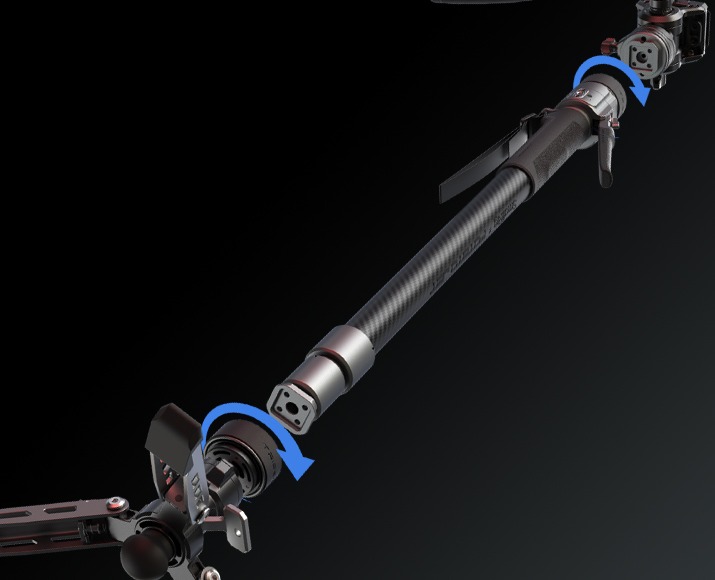 Schnelle Trennung von Kopf und Basis des SmallRig TRIBEX PRO Monopods
