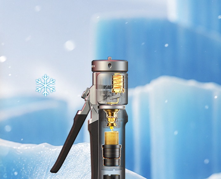 Hydraulikmechanismus des SmallRig Monopods bei minus 20 Grad