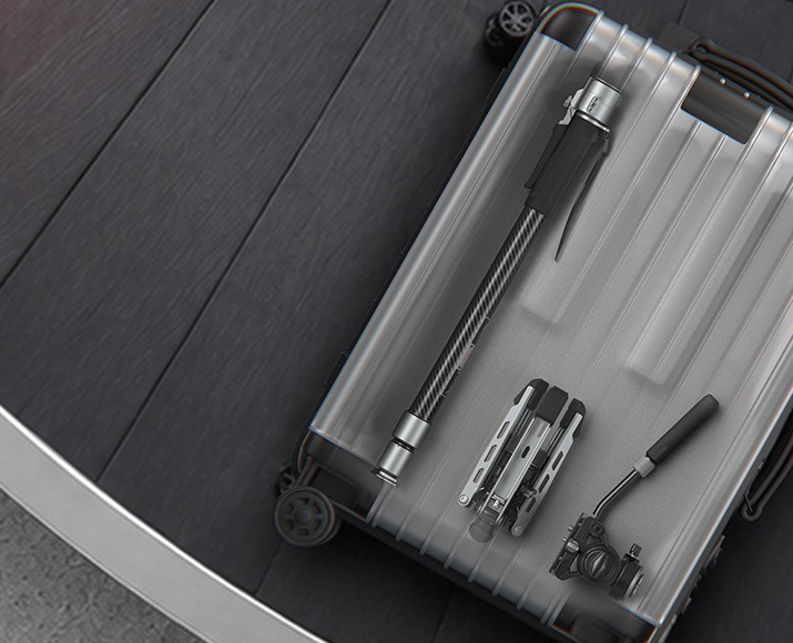 SmallRig TRIBEX PRO Monopod im Reisekoffer verstaut