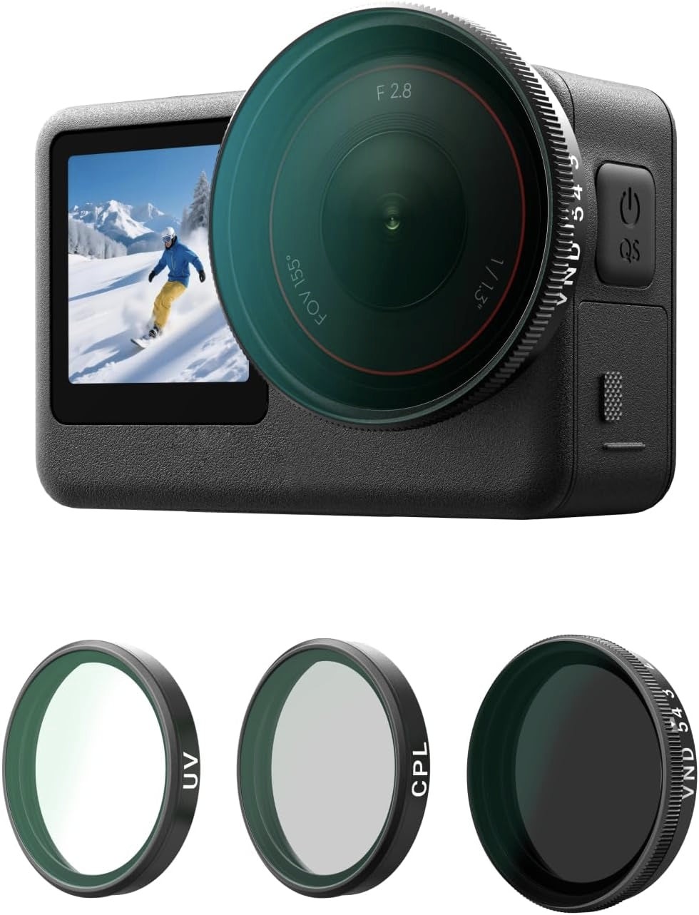 TELESIN sada CPL / VND2–32 / UV filtrů pro DJI Osmo Action 6